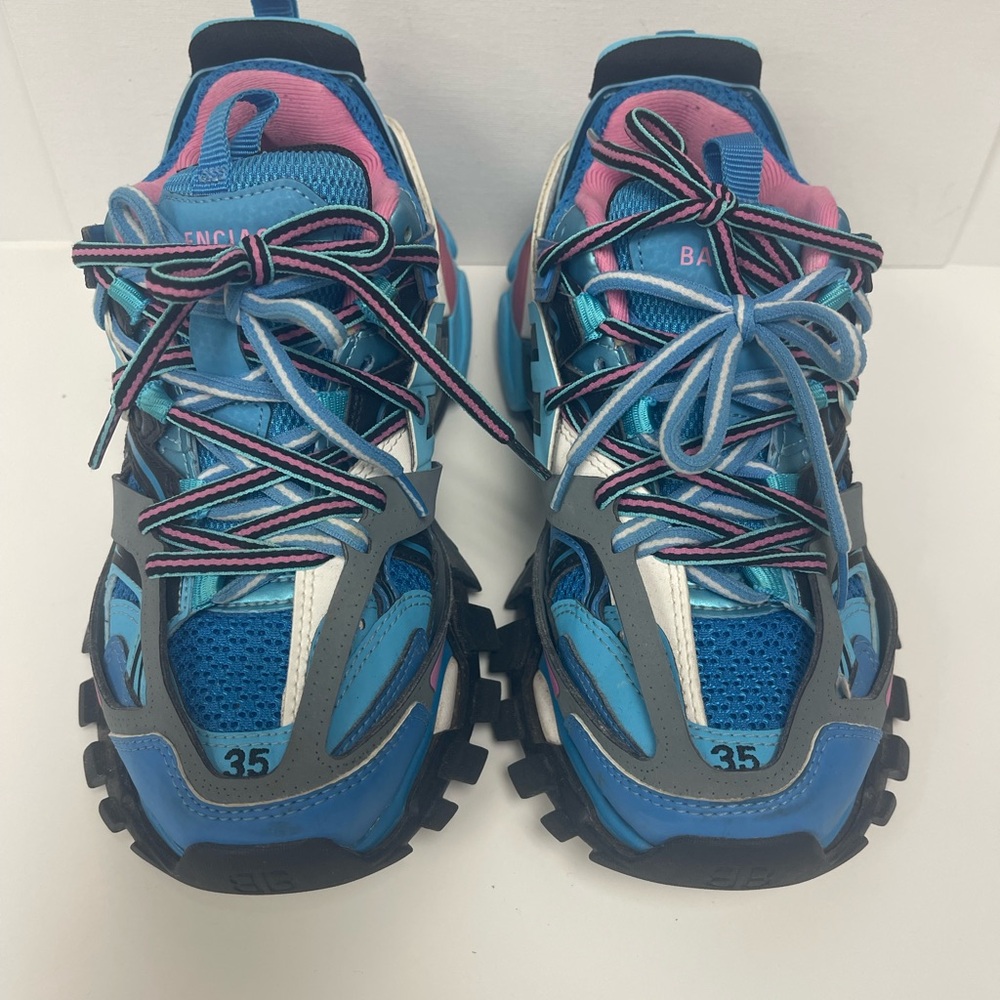 Balenciaga Blue and Pink Athletic Shoes